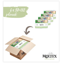 Plenky Moltex Pure & Nature Mini 3-6 kg - ekonomické balení (4 x 38 ks)